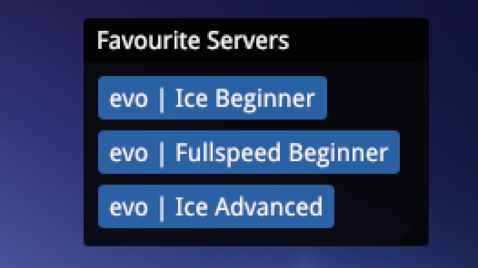 Favourite Servers