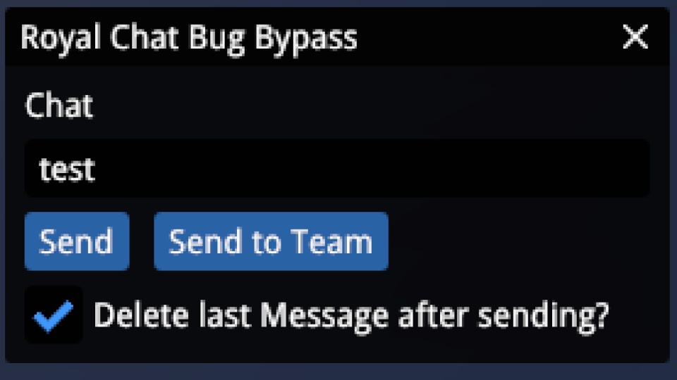 Royal Chat Bug Bypass