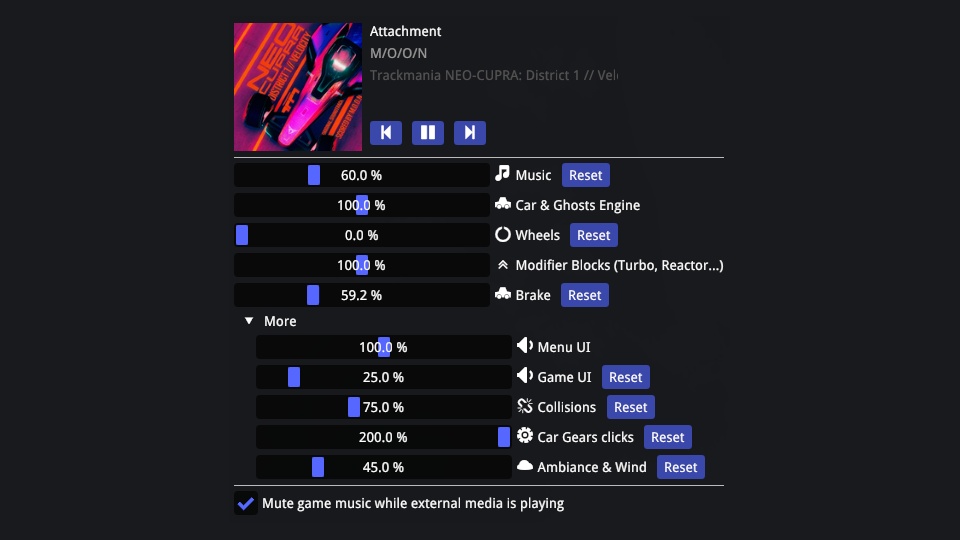 Advanced Audio Controls